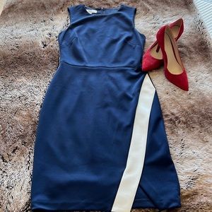 Wisp - Navy and White Sheath Dress